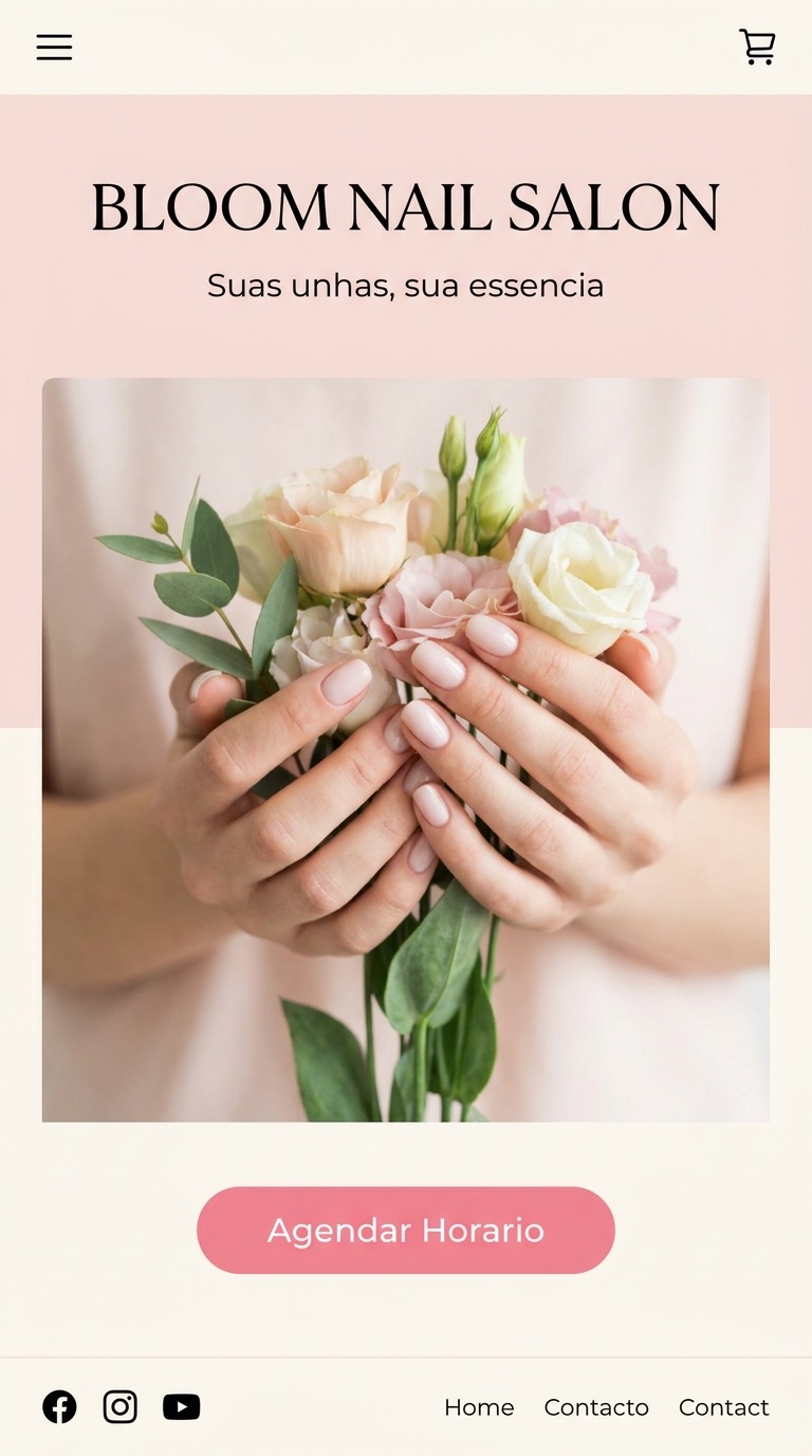 Site profissional criado pela Osite para salão de unhas