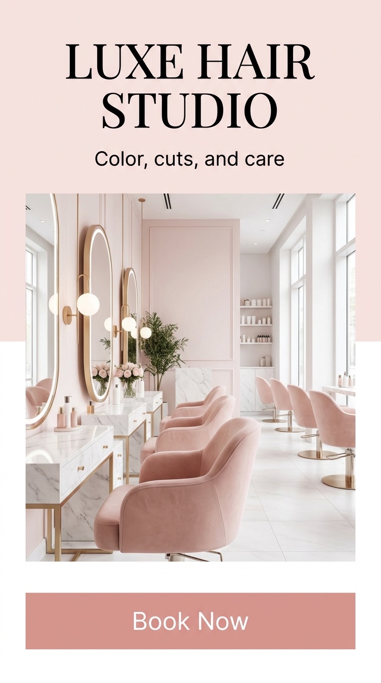 Luxe Hair Studio mobile website