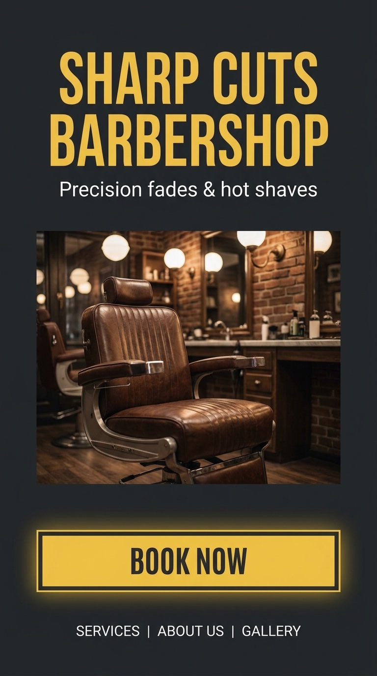 Sharp Cuts Barbershop mobile website